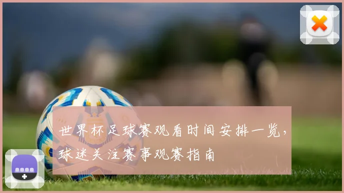 世界杯足球赛观看时间安排一览,球迷关注赛事观赛指南
